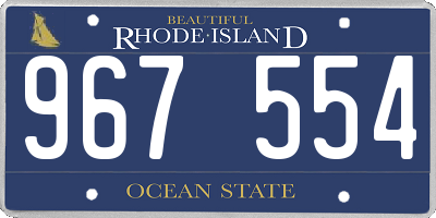 RI license plate 967554