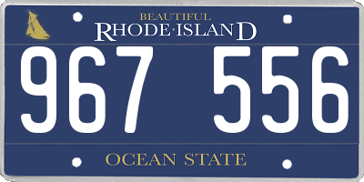 RI license plate 967556