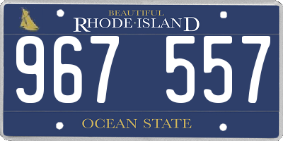 RI license plate 967557