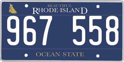 RI license plate 967558