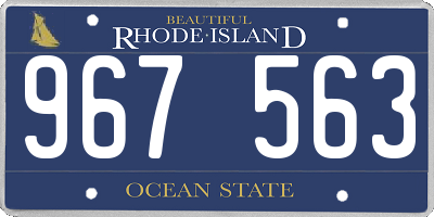 RI license plate 967563