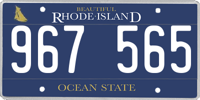 RI license plate 967565