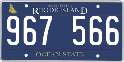 RI license plate 967566