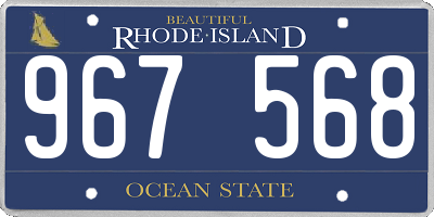 RI license plate 967568