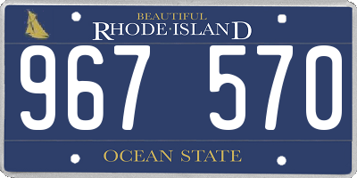 RI license plate 967570