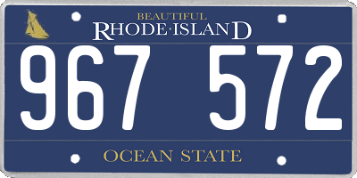 RI license plate 967572
