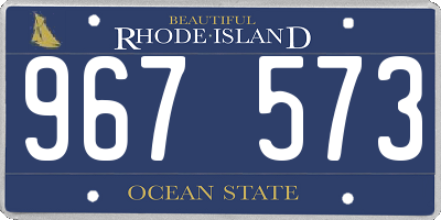 RI license plate 967573