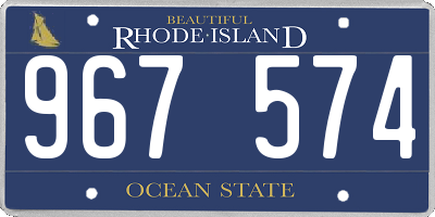 RI license plate 967574