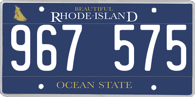 RI license plate 967575