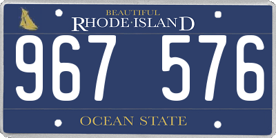RI license plate 967576