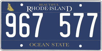 RI license plate 967577