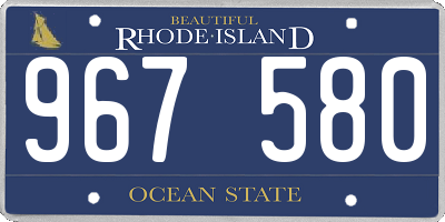 RI license plate 967580