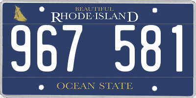 RI license plate 967581