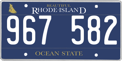 RI license plate 967582