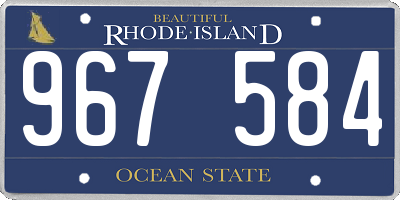 RI license plate 967584