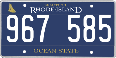 RI license plate 967585