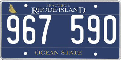 RI license plate 967590
