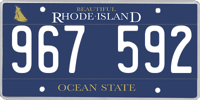 RI license plate 967592