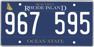 RI license plate 967595