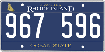 RI license plate 967596