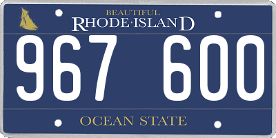 RI license plate 967600