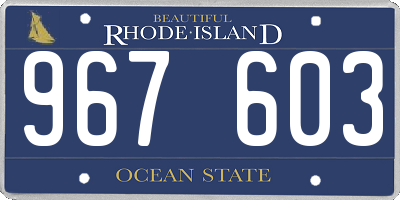RI license plate 967603