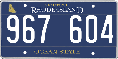 RI license plate 967604