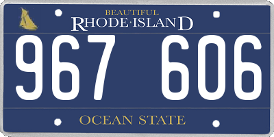 RI license plate 967606