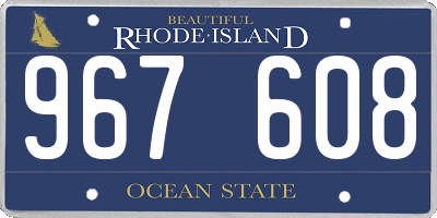 RI license plate 967608