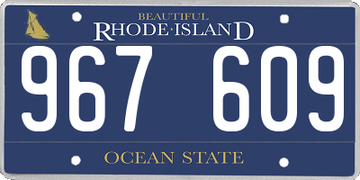 RI license plate 967609