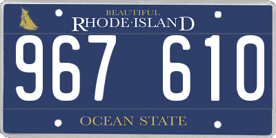 RI license plate 967610