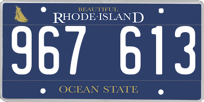 RI license plate 967613