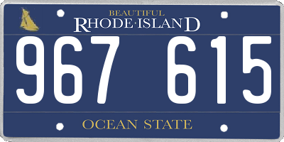 RI license plate 967615