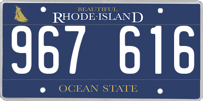 RI license plate 967616