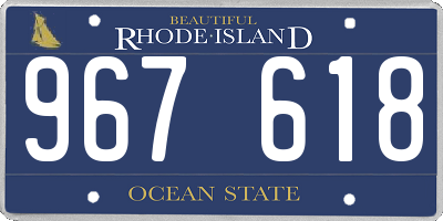 RI license plate 967618