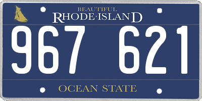 RI license plate 967621