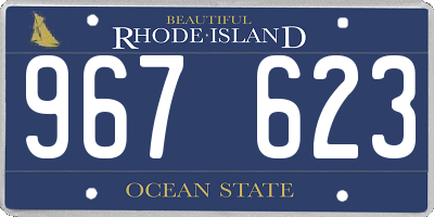 RI license plate 967623