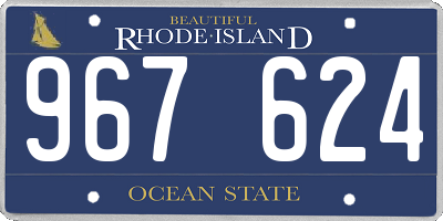 RI license plate 967624