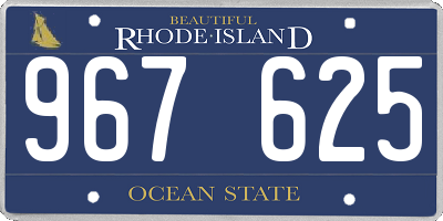 RI license plate 967625