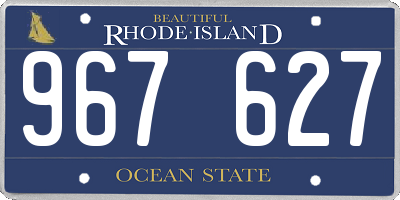 RI license plate 967627