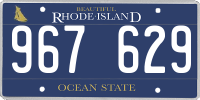 RI license plate 967629
