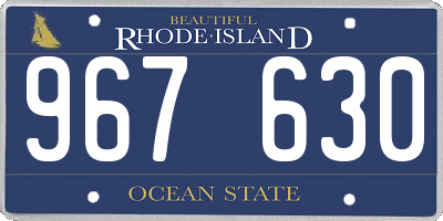 RI license plate 967630