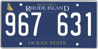 RI license plate 967631