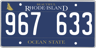 RI license plate 967633