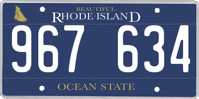 RI license plate 967634