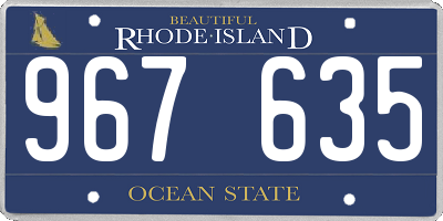 RI license plate 967635