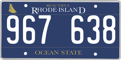 RI license plate 967638