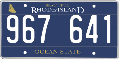 RI license plate 967641