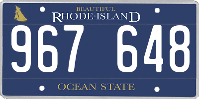 RI license plate 967648