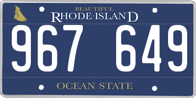 RI license plate 967649